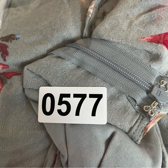 Lulus Fiorire Slate Blue Floral Print Wrap Maxi Dress 20577 - Picture 13 of 13